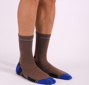 Calze <span class=keywords><strong>da</strong></span> <span class=keywords><strong>trekking</strong></span> personalizzate unisex in lana merino, spesse, calde, termiche, con mezza fodera in spugna per escursioni e stivali. - Product Image 4