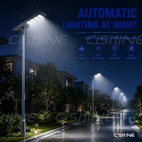 Lampe solaire LED tout-en-un Cishine pour extérieur, nouvelle conception, 60w 100w 120w 150w, avec panneau, étanche, pour autoroute