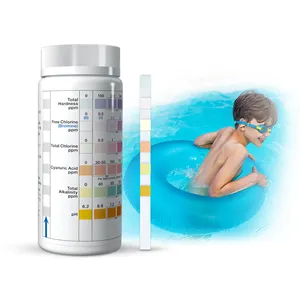 Kit Strip Uji SPA Kekerasan Air PH Kolam Renang 7 In 1 Grosir Strip Tes Spa Berenang