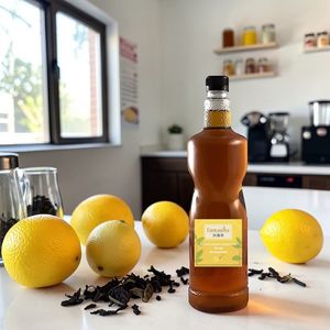 Sirop de thé à bulles saveur miel citron thé vert ISO 9001 Taïwan pour la préparation de thé glacé, ingrédients pour thé à bulles Taïwan - Product Image 1