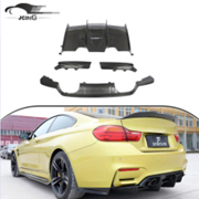 Diffuseur arrière en fibre de carbone pour Audi A3 08-12, échappement quadruple, double sortie, compatible uniquement avec A3 standard