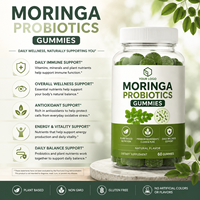 Complément alimentaire en gommes de Moringa probiotiques de qualité supérieure, marque privée, vente en gros OEM