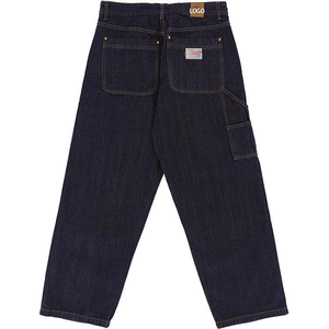 Wholesale Custom Logo Raw Denim <b>Jeans</b> <b>Men</b> Plus Size Loose Patch Double Knee <b>Jeans</b> Fashion Skate Casual Baggy <b>Carpenter</b> <b>Jeans</b> - Product Image 4
