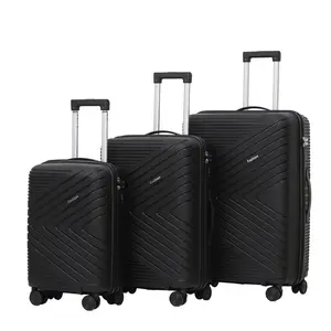 KOOWO all'ingrosso borse da viaggio per bagaglio PP Set 3 pezzi valigie uomo donna Unisex 20 24 28 pollici Trolley Spinner custodie