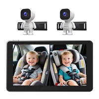 Moniteur de caméra de voiture portable 7 pouces, vision nocturne, grand angle, écran tactile LCD orienté vers l'arrière pour la sécurité des enfants, Android Auto, lecteur USB CD