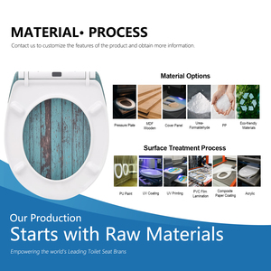 Abattant de toilettes personnalisé UF, motif <span class=keywords><strong>poisson</strong></span> marin, avec couvercle de cuvette à fermeture douce, siège en U, pour WC domestique, appartement, salle de bain d'invité - Product Image 4