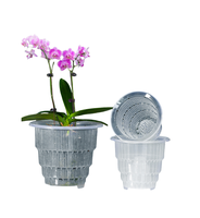 Bac de culture d'orchidées en plastique, Pot respirant pour plantes, contrôle des racines et branches, pour la maison, le bureau et le jardin