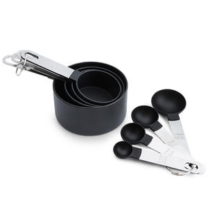 ชุดถ้วยตวงและช้อนสแตนเลส 8 ชิ้น พร้อมสเกลวัด สำหรับทำขนม กาแฟ นมผง - Product Image 1