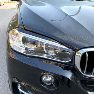 สำหรับ BMW X5 F15 X6 F16 2014-2018 ฝาครอบไฟหน้าด้านหน้าแบบมันเงาสีดำคาร์บอนไฟเบอร์สติกเกอร์ - Product Image 2