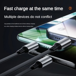 100W Nhanh Chóng Sạc Pha Lê Kim Cương Kính Thiên Văn Cáp Dữ Liệu 3-Trong-1 Cho IP Cho Huawei <span class=keywords><strong>Android</strong></span> - Product Image 6