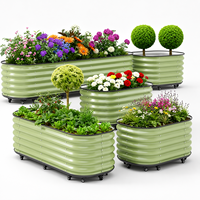 Bac de plantation surélevé en acier galvanisé pour jardin, potager extérieur, fleurs et légumes, résistant à la rouille, vente en gros