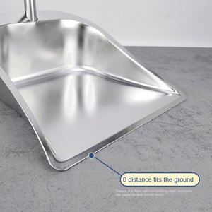 Recogedor de acero inoxidable integrado Dajiang, pala de basura de acero inoxidable no magnética, pala de basura gruesa, cubo sanitario - Product Image 3