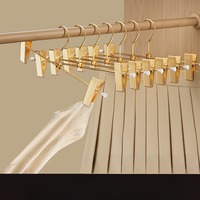 Gantungan Celana Logam Kustom Grosir, Gantungan Baju 30Cm 2 Klip Anti Selip yang Dapat Disesuaikan untuk Rok, Celana, Pakaian Dalam, Buatan China OEM