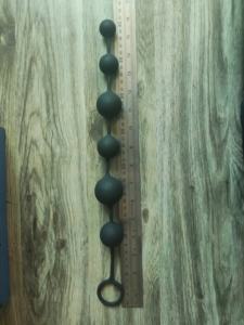Bolas Anales de Silicona Negra de 40.5 cm, Tapón Anal Vaginal, Bolas Anales Sexuales para Mujeres - Product Image 6