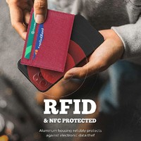 Dompet pemblokir RFID kulit modis ramping dompet saku depan minimalis kapasitas tinggi tempat kartu Mini kulit
