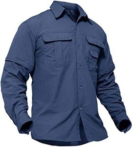 Camisas tácticas personalizadas para hombre, camisas ligeras de manga larga de secado rápido Ripstop Cargo, ropa de caza de entrenamiento de combate - Product Image 2