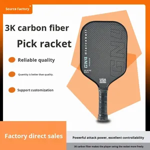 Raquette de pickleball professionnelle en fibre de carbone 3K T700, nid d'abeille, durable, légère, pour la compétition, vente chaude, pressage à chaud intégré - Product Image 6
