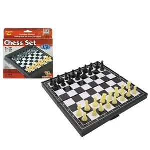 3 in 1 magnetische vouwen plastic spel schaken