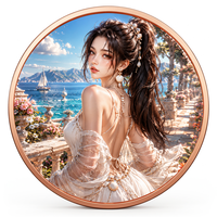 Pièce de monnaie en cuivre pur 999 de 1 oz, plusieurs types, thème Urbain Fashionista, couleur haute définition, édition collector 3D