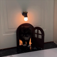Porte d'entrée pour chat en bois massif, insonorisée, idéale pour chambre, appartement, villa, décoration intérieure – Vente en gros