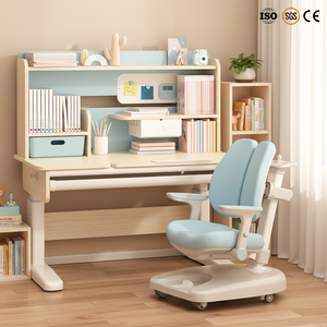 <span class=keywords><strong>Escritorio</strong></span> Ergonómico para Niños <span class=keywords><strong>con</strong></span> Altura Ajustable, Precio de Fábrica, <span class=keywords><strong>con</strong></span> Estantería y Cajón de Almacenamiento para Dormitorio Familiar o Sala de Estudio <span class=keywords><strong>Infantil</strong></span> - Product Image 1