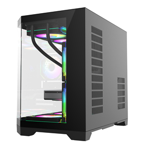 Bán buôn thiết kế mới 3 bên Tempered Glass <span class=keywords><strong>PC</strong></span> trường hợp RGB Fan Gamer trường hợp máy tính tháp 360 mét CPU chất lỏng Cooler Micro ATX <span class=keywords><strong>PC</strong></span> trường hợp - Product Image 5