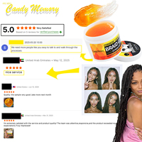 Gel coiffant tresses à tenue forte, à base d'eau, non gras, pour cheveux noirs naturels, marque privée