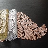 Ensemble de nappes et de sets de table Ychon Creative Leaf Gold Stamping, lavables et réutilisables, pour événements et mariages.