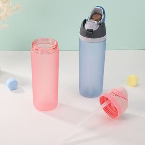 High-End ABS Sports Cup Large-Capacity Insulated Double <b>Straw</b> Fruit Design Outdoor Water Bottle for Men Women - Product Image 2