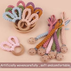 Nouveau design <span class=keywords><strong>anneau</strong></span> en bois de hêtre bébé jouets à mâcher <span class=keywords><strong>anneau</strong></span> de <span class=keywords><strong>dentition</strong></span> coton oreilles de <span class=keywords><strong>lapin</strong></span> enfants sucette <span class=keywords><strong>anneau</strong></span> de <span class=keywords><strong>dentition</strong></span> sans BPA bébé <span class=keywords><strong>dentition</strong></span> - Product Image 2