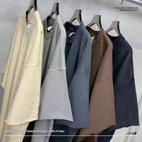 Collection Printemps/Été Homme : Nouveau T-shirt 100% Coton 305g, Lavage Vieilli, Manches Courtes, Style Américain Rétro, Coupe Ample
