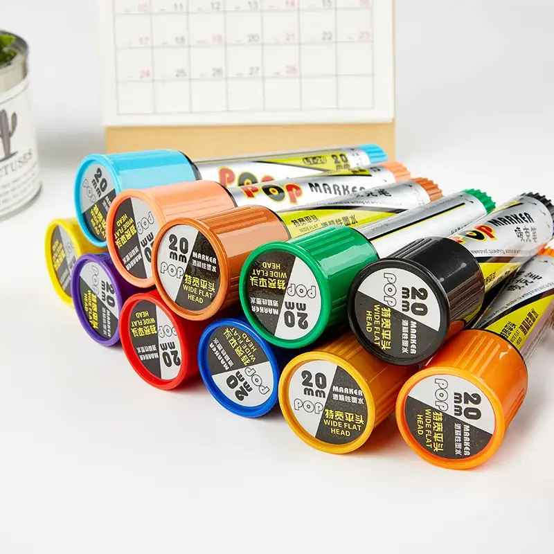 Beste Verkoop Grotere Tip Pop Marker Pen Kleurrijke Beste Populaire Diverse Kleuren Waterdichte Pop Poster Marker Pen Voor Verf