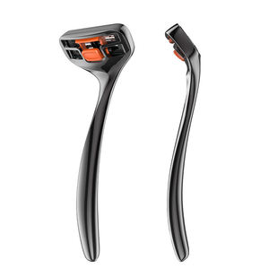 Pistolet Vintage professionnel-rasoir de sécurité ouvert papillon en métal noir-Kit de rasage classique à <span class=keywords><strong>double</strong></span> tranchant pour homme - Product Image 1