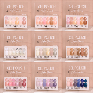 Campione gratuito Robifel <span class=keywords><strong>VIP</strong></span> Private Label Nail Gel Polish Kit soak off Gel UV OEM 6 colori Gel Nail Polish Set - Product Image 4