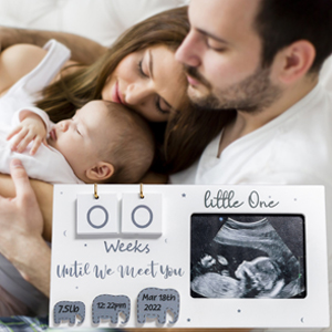 Cadre photo avec échographie, cadre photo à ultrasons avec compte à rebours pour bébé - Product Image 4