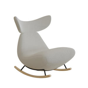Sillón Reclinable de Estilo Nórdico con Aspecto de Cuero Blanco, Asiento Individual para Sala de Estar y Uso Doméstico - Product Image 5