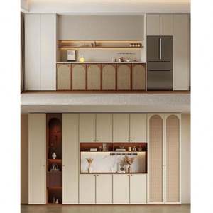 ตู้เก็บช้อนส้อมไม้ดีไซน์ทันสมัย น้ำหนักเบา หรูหรา สวยงาม ใช้งานได้จริง พร้อมดีไซน์แบบแฮนด์ฟรี สำหรับห้องนั่งเล่น - Product Image 5