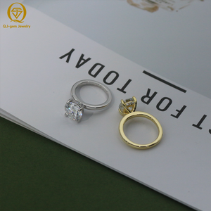 Bague en or 18 carats avec diamant de laboratoire taille ronde classique pour femme, design minimaliste, option or blanc, couleur D, VVS, certifiée IGI, bijoux - Product Image 3