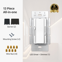 Controlador LED de Corriente Constante de Alta Calidad de 30W 60W 100W CCT + Atenuador 2 en 1, Controladores de Iluminación LED de CA de 120V con 5 Años de Garantía