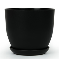 Ensemble de pots de fleurs en plastique PP durable de 5,9 pouces avec trou de drainage, design minimaliste, capacité de 1,56 L pour une utilisation intérieure/extérieure, bureau à domicile