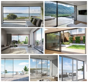 Puertas interiores <span class=keywords><strong>de</strong></span> lujo <span class=keywords><strong>para</strong></span> casas Hojas <span class=keywords><strong>de</strong></span> vidrieras Puertas corredizas <span class=keywords><strong>de</strong></span> <span class=keywords><strong>aluminio</strong></span> Interior Delgado Estrecho con marco Puertas corredizas <span class=keywords><strong>de</strong></span> vidrio - Product Image 6