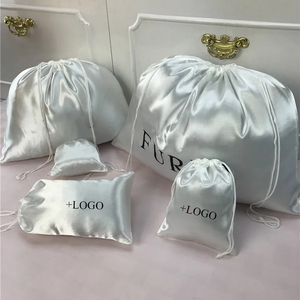 Bolsas de Satén con Cordón y Logotipo Personalizado, Bolsas de Tela Suave para Guardar Joyas, Bolsas de Regalo para Fiestas, Bolsas de Almacenamiento - Product Image 1