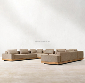 تصميم فاخر منجد وسادة سميكة من خشب الساج وحدات - Product Image 2