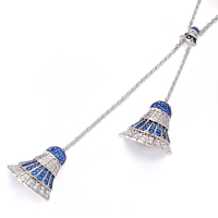 Bijoux fantaisie plume ventilateur collier 925 pendentif en argent sterling colliers pour femmes
