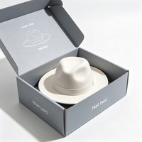 Boîte d'expédition en gros pour accessoires de mode, boîte en papier pour chapeaux, boîte d'emballage pour casquettes, boîte de shopping pour chapeaux à large bord