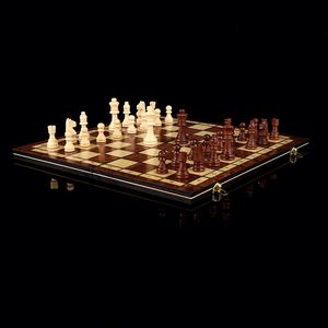 3-in-1 Multifunctional Wooden Chess <b>Set</b> | International Chess, Checkers, <b>Backgammon</b> | Portable & Durable - Product Image 1