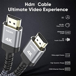 Câble HDTV long Advanced Xput 2.0 30FT 18Gbps 4K60Hz haute vitesse tressé EARC pour salle de conférence, projecteur, téléviseur - Product Image 6