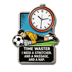 Imanes de nevera metálicos personalizados con diseño divertido de <span class=keywords><strong>jugador</strong></span> de fútbol, imanes decorativos de esmalte para decoración del hogar, recuerdos deportivos - Product Image 3