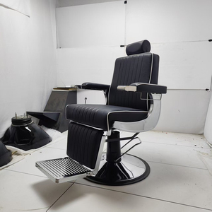Fauteuil de Barbier Moderne pour Hommes, Fournitures de Barbier, Mobilier de Salon Noir, Fauteuil de Coiffure Hydraulique Inclinable - Product Image 3