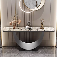 Table console d'entrée BTCT004 en marbre et métal, design artistique stable, pour la maison ou l'hôtel – Offre spéciale